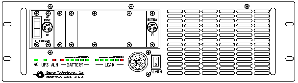 <br />ETI0001-2210 Rugged COTS UPS Standard Front Panel Layout