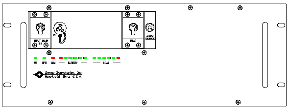 <br />ETI0001-1253 Rugged MilSpec UPS Standard Front Panel Layout
