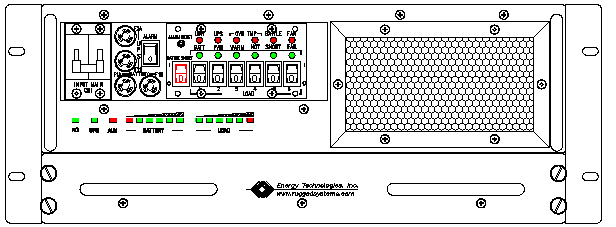 P/N: <br />ETI0001-1452 Rugged MilSpec UPS and PDU Standard Front 