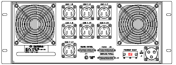 P/N: <br />ETI0001-1452 Rugged MilSpec UPS and PDU Standard Rear Panel Layout