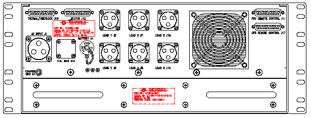 P/N: <br />ETI0001-1486 Rugged MilSpec UPS and PDU Standard Rear