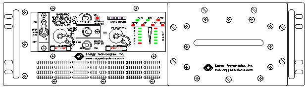 P/N: <br />ETI0001-2227AG Rugged MilSpec UPS Standard Front Panel Layout